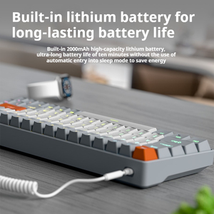 EWEADN G68 RGB trimode Bàn phím di động & chuột Combo PBT Keycaps Kailh màu xanh lá cây văn phòng & chơi game giao diện <span class=keywords><strong>USB</strong></span> mới - Product Image 3