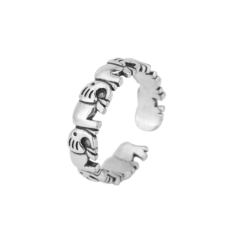 Популярные модные кольца в виде слона, кольца ручной работы, изысканные кольца в виде слона, медные украшения