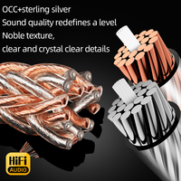 Câble audio double RCA ATAUDIO HiFi 2,5 mm 4,4 mm pour audiophiles, compatible avec téléphone, MP3, PC, câble mâle 2,5/4,4 vers 2 RCA