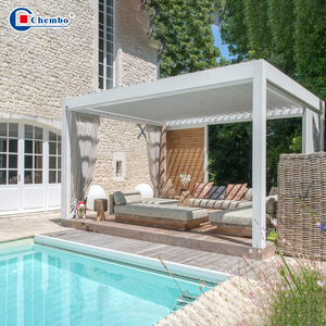 ألفريسكو بمحرك مقاوم للرياح ستائر عريشة مضادة للماء من الألومنيوم عريشة مناخية مظلة سقف مقلوب عريشة - Product Image 3