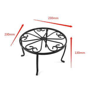 Soporte para Plantas de Hierro Forjado de Alta Calidad, Moderno Soporte para <span class=keywords><strong>Macetas</strong></span> de Metal con Recubrimiento de Polvo Negro - Product Image 3