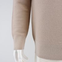 Pull-over à col polo en laine mérinos mérinos tricoté sur mesure quatre pièces à fermeture éclair