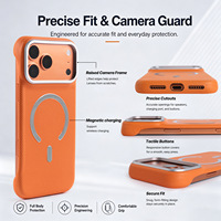 Étui en cuir PU magnétique sans cadre personnalisable, couleurs tendance, pour iPhone 17 Pro Max 16 15 14, protection de l'appareil photo