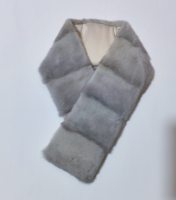 Écharpe en vraie fourrure de vison écologique pour femme adulte, marron, à panneaux horizontaux, châle d'hiver, vente en gros