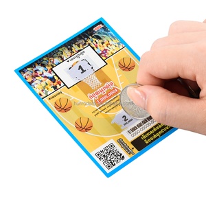 Carte à gratter de loterie personnalisée en papier, motif football et basketball, pour jeux de hasard, vente en gros d'usine - Product Image 6