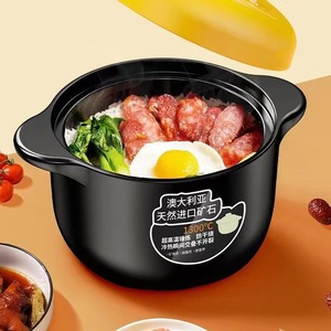 Stone <b>Pot</b> Clay <b>Pot</b> 5L Above Heat Resistant For Soup Slow <b>Cooking</b> Household Use With Lid - Product Image 2
