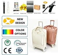Valise de voyage en nylon 2026 avec roulettes pivotantes, poche avant zippée, chariot de transport, OEM/ODM pour les marchés UE et USA