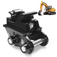 Attache rapide hydraulique pour excavatrice, grappin à broches, coupleur à verrouillage automatique manuel, double sécurité pour équipement CAT Komatsu de 3 à 50 tonnes