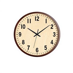 <span class=keywords><strong>นาฬิกา</strong></span><span class=keywords><strong>แขวน</strong></span>ผนังทรงกลมไม้เนื้อแข็งสไตล์ครีเอทีฟเรียบง่าย ใช้พลังงานจากแบตเตอรี่ เหมาะสำหรับห้องนั่งเล่นและห้องนอน - Product Image 1