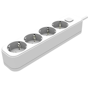 ปลั๊กพ่วง 4 ช่อง แบบ Schuko พร้อมสวิตช์ ยาว 30 ซม. สีขาว - Product Image 1