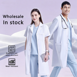 Design personalizzabili in fabbrica uniformi bianche da laboratorio ospedaliero Dropshipping medico infermiere camici da laboratorio bianco <span class=keywords><strong>camice</strong></span> da laboratorio - Product Image 1