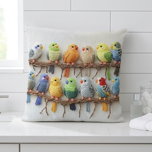 Housse de <span class=keywords><strong>coussin</strong></span> carrée imprimée 2D avec motif de perroquet coloré, en peluche courte douce, <span class=keywords><strong>coussin</strong></span> de canapé mignon en forme d'oiseau, décoration moderne pour la maison - Product Image 6