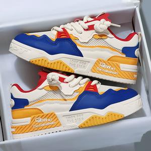 Chaussures pour hommes, chaussures plates décontractées à semelle épaisse, baskets de haute qualité, chaussures de sport décontractées respirantes pour étudiants, chaussures de course - Product Image 1