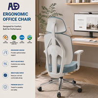 Chaise de bureau ergonomique à dossier haut avec appui-tête et soutien lombaire pour bureau de direction et personnel informatique