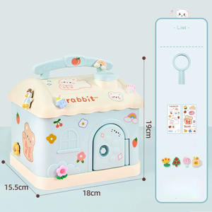 Hucha DIY para niñas, Caja <span class=keywords><strong>de</strong></span> Ahorro <span class=keywords><strong>de</strong></span> dibujos animados para niños, caja <span class=keywords><strong>de</strong></span> Banco <span class=keywords><strong>de</strong></span> monedas <span class=keywords><strong>de</strong></span> Casa <span class=keywords><strong>de</strong></span> crema con cerradura, almacenamiento <span class=keywords><strong>de</strong></span> Banco <span class=keywords><strong>de</strong></span> dinero para niños - Product Image 6