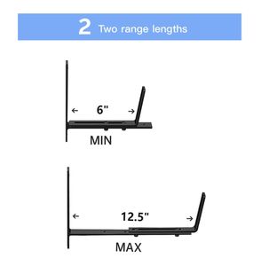 Сверхпрочные L-образные Настенные перила, регулируемые кронштейны для плантатора, комплект из <span class=keywords><strong>2</strong></span>/4/6 разъемов и опоры для полок - Product Image 3