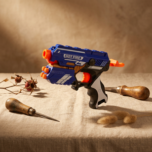 Pistola de Juguete Lanza Dardos Suaves Manual Azul, de Plástico ABS, para Niños, para Fiestas y Juegos - Product Image 2