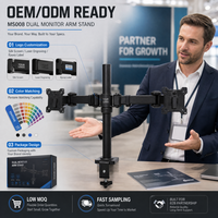 Nouvelle offre en gros – Support de bureau réglable robuste pour double moniteur, en fer plastifié, capacité de charge 9 kg, qualité supérieure, fabriqué en Chine