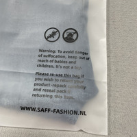 Sacs d'emballage en plastique transparent mat givré à fermeture éclair, écologiques, personnalisés avec logo imprimé pour vêtements