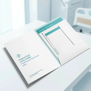 Carpeta de Presentación A4 para Negocios de Salud, Portafolios con Ranura para Logotipo, Portadocumentos Clínicos Profesionales - Product Image 1
