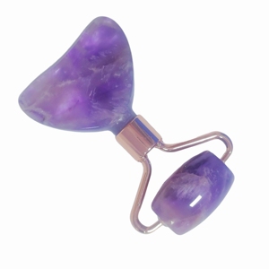 Rodillo facial de amatista natural refrescante y mini relajante muscular Gua Sha para la cara - Product Image 6