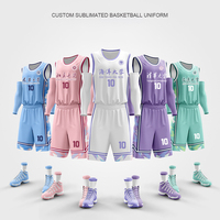 Diseño Personalizado de Uniforme de Baloncesto Estadounidense con Patrón Lateral |    Sublimación Transpirable |   Escuela Secundaria / Universidad |   Entrega Rápida