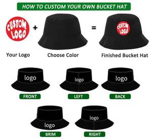 Chapeaux seau unisexes à large bord en coton/polyester brodés avec logo personnalisé et imprimé pour enfants et adultes-Vente en gros - Product Image 5