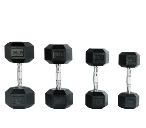 Phòng tập thể dục chuyên nghiệp điện thiết bị đào tạo bán buôn tùy chỉnh HEX quả tạ Set gang với lớp phủ cao su trọng lượng miễn phí quả tạ - Product Image 2