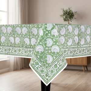 Nappe en coton 100% tissé par sublimation – Personnalisable pour événements de Noël et hôtellerie, modèle ORCHID moderne carré, écologique - Product Image 1