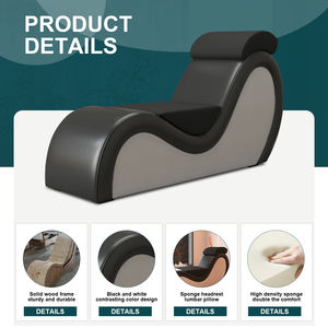 बेडरूम युगल विशेष आकार का सोफा योगा कुर्सी हेडरेस्ट और कमर तकिए के साथ लव पोजीशन सेक्स चेयर मल्टीफंक्शन लव सोफा - Product Image 2