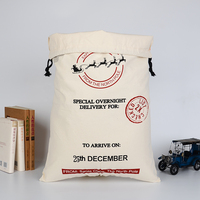 Sac en toile personnalisé avec cordon de serrage, motif Pôle Nord, pour cadeaux de Noël pour enfants, prix usine de gros
