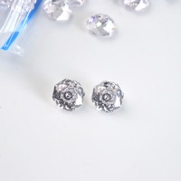 Zircon cubique blanc, forme octogonale, taille rose, pierres précieuses en vrac, 6mm-12mm, pour la fabrication de bijoux, haute qualité, directement de l'usine, MOQ 50 pièces/sac