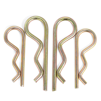 Goupilles à ressort de type R DIN 11024, acier galvanisé, clips de type R, goupille à ressort de type R, goupilles d'attelage de remorque en forme de R, attaches
