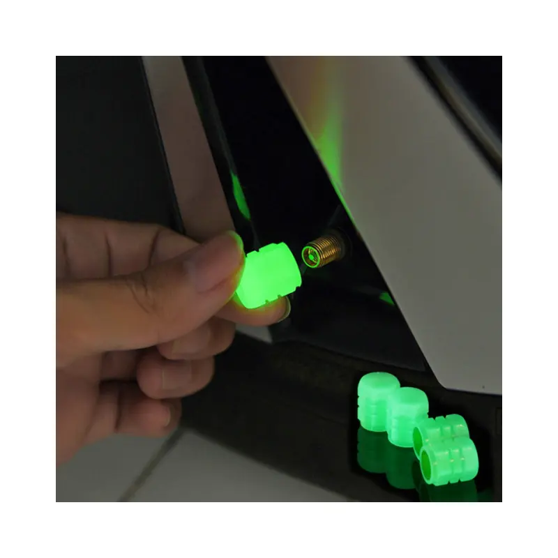 Tappi per valvole per pneumatici luminosi universali personalizzati Glow In The Dark per auto