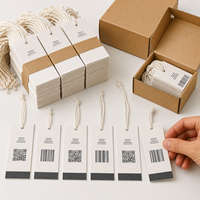 Étiquettes de vêtements personnalisées avec code-barres QR pour tri par lots, étiquettes en carton numérotées pour emballage de vêtements pour fournisseurs