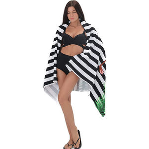 Toalla de Playa Grande Personalizada, Nuevo Diseño, Poliéster Hipoalergénico, Microfibra de Secado Rápido con Impresión de Logotipo Personalizado, Envío - Product Image 1