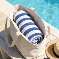 Wholesale 100% Cotton Custom Logo Design Thick Double Sided Luxury Eco-Friendly Geometric Pattern Extra Large Beach Towels