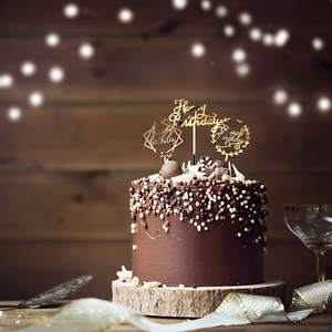 Glitter oro personalizzato matrimonio personalizzato <span class=keywords><strong>buon</strong></span> <span class=keywords><strong>compleanno</strong></span> acrilico torta Topper decorazione torta <span class=keywords><strong>compleanno</strong></span> e anniversario - Product Image 6