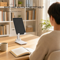 Support de téléphone portable de bureau portable, support paresseux rétractable pour tablette et smartphone pour regarder des vidéos