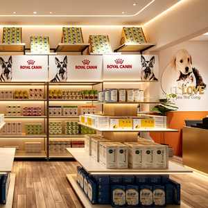 อุปกรณ์จัดแสดงสินค้าสำหรับร้านขายสัตว์เลี้ยงสุดหรูแบบสั่งทำพิเศษ |   เคาน์เตอร์ไม้สำหรับร้านค้าปลีกพร้อมไฟ LED |   โซลูชันการออกแบบร้านขายสัตว์เลี้ยงแบบครบวงจร - Product Image 2