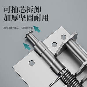 Niu Xiang 90 Degree Positioning <b>Spring</b> <b>Hinge</b> 1.5mm Thick Soft Closing Buffer Self Closing Door <b>Hinge</b> - Product Image 4