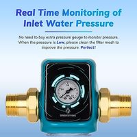 Préfiltre à eau pour toute la maison, siphon de lavage à contre-courant, 40-300 microns, 5T/H, maille SUS316L, manuel, domestique, en laiton