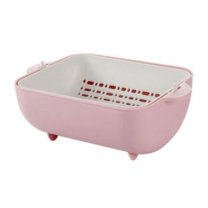 2 In1 Vegetable Washing Basin and Drainer <b>Basket</b> Durable <b>Plastic</b> Kitchen Use <b>Basket</b> for Fruit Washing - Product Image 2