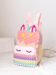 Nueva llegada push <span class=keywords><strong>pop</strong></span> Bubble sensorial Kawaii Pink Big fidget itting Unicorn <span class=keywords><strong>pop</strong></span> <span class=keywords><strong>mochila</strong></span> escolar para niña - Product Image 2