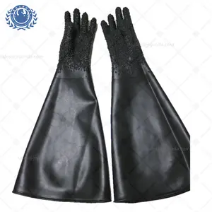 Protección personal para las manos con guantes de goma para chorro de arena, equipo de trabajo para chorro de arena, guante para chorro de arena