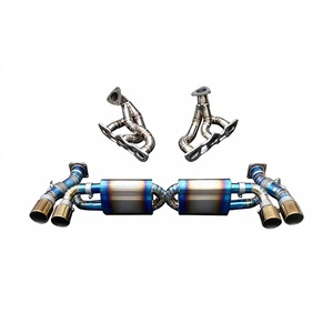 Système d'échappement Valvetronic Vortex Titanium Blue pour Porsche 911 Carrera 991.1 991.2 3.0T avec collecteurs - Product Image 1