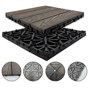 Nouveau produit 2025 : Dalles de terrasse en composite WPC à grain de bois 3D en relief, pour extérieur, à emboîtement - Product Image 2