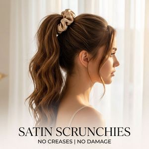 Satin Scrunchies Set Soft Imitation Silk <b>Ties</b> No Crease Women Hair Accessories Wholesale Custom Logo Gift Box - Product Image 4