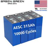 Celdas LiFePO4 de 3.2V 315Ah Grado A en Stock en EE. UU., Baterías de Iones de Litio Prismáticas de 10000 Ciclos, 300Ah 330Ah, 5 Años de Garantía, DDP