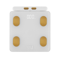 Balance connectée numérique 180 kg avec 8 électrodes, affichage LED, analyse de la composition corporelle, prise en charge de l'application mobile pour usage domestique dans la salle de bain
